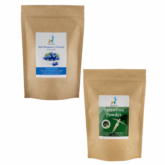 250g Wild Blueberry + Spirulina Bundle: SAVE $12.40